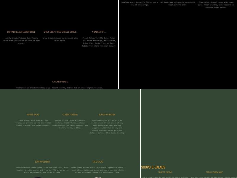 Mo's Pub & Grill Menu