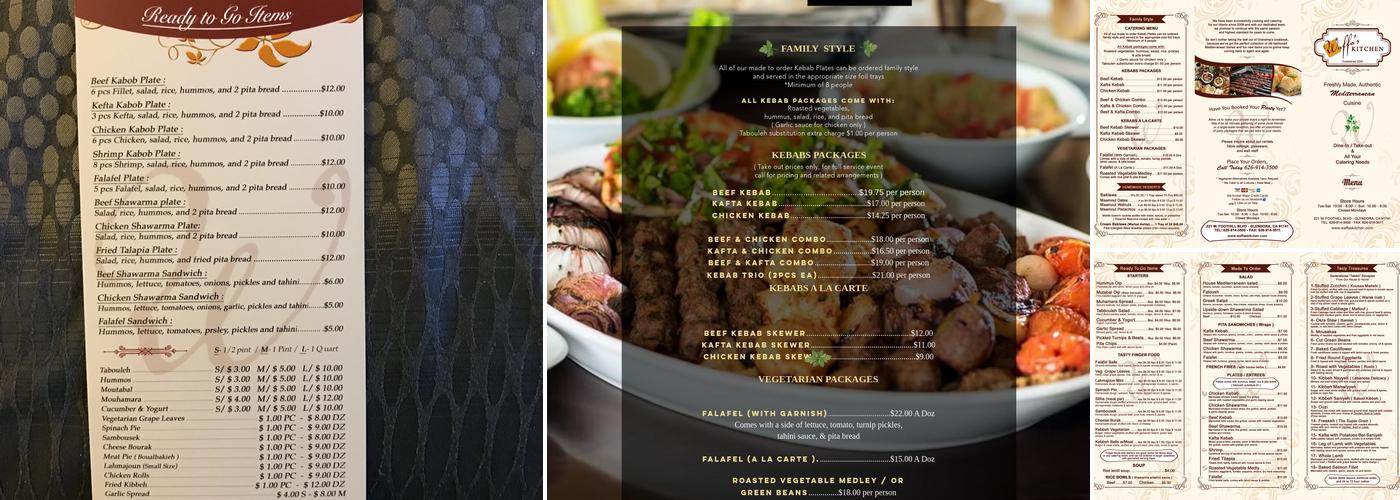 Waffa's Kitchen Menu