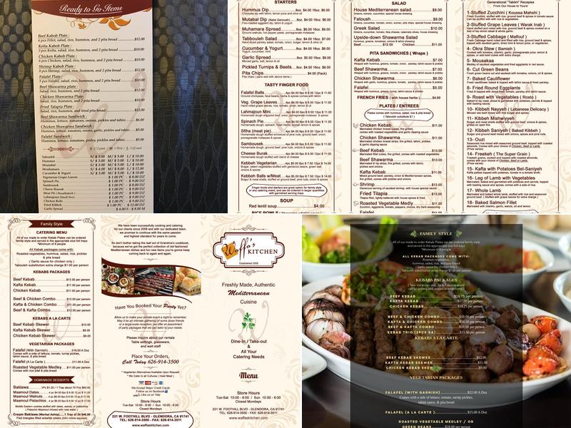 Waffa's Kitchen Menu