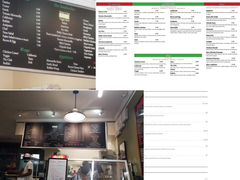 Bravos Pizzeria Menu