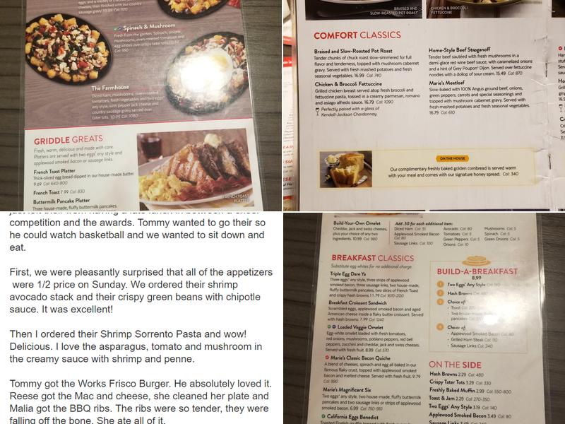 Marie Callender's Menu