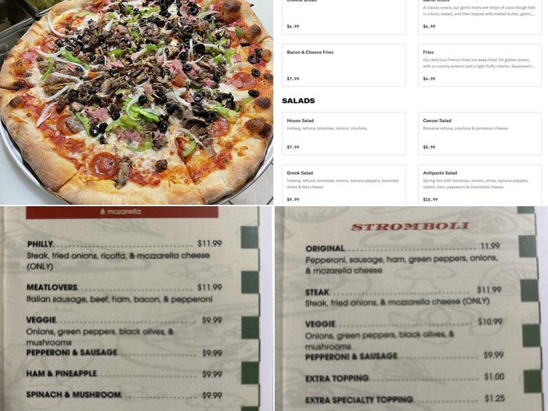 Primo Pizza Menu