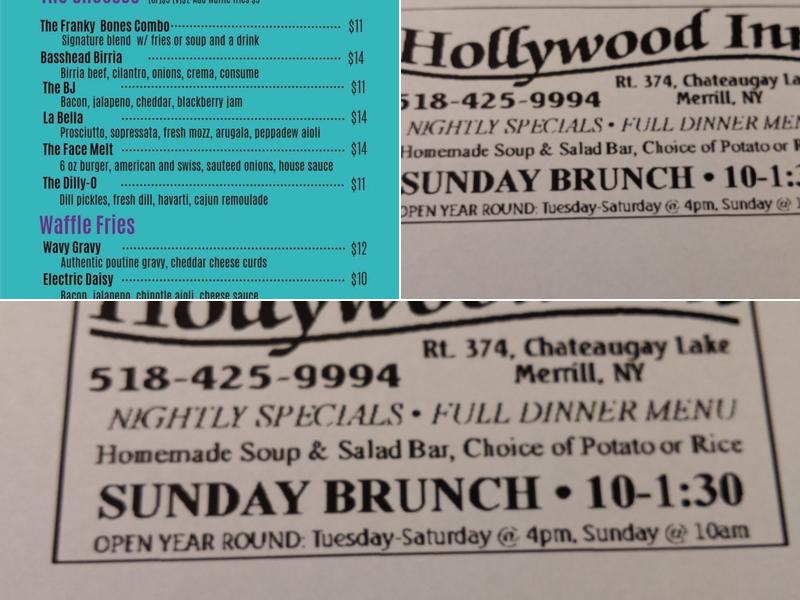 Hollywood Inn Menu