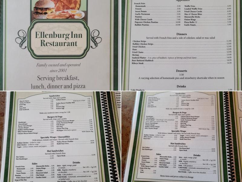 Ellenburg Inn Menu
