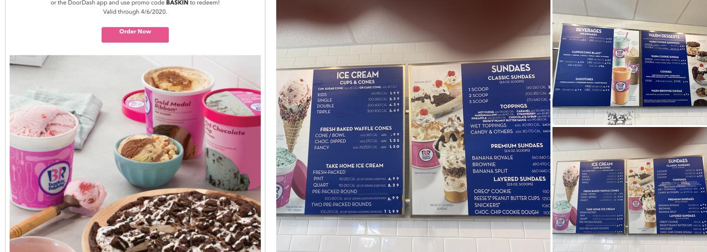 Baskin-Robbins Menu