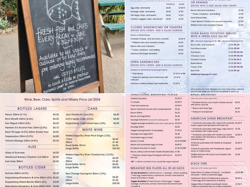 Delamere Station House Menu