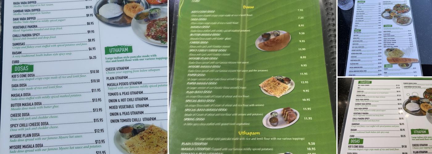 Udupi Palace Menu