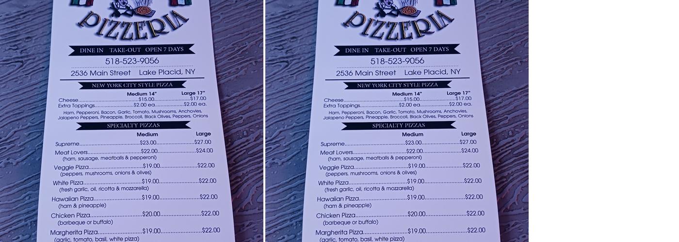 Bazzi's Pizza Menu