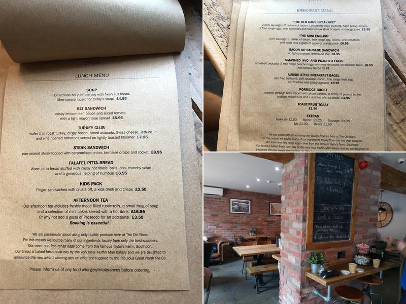 The Old Bank Coffee & Wine Bar Menu