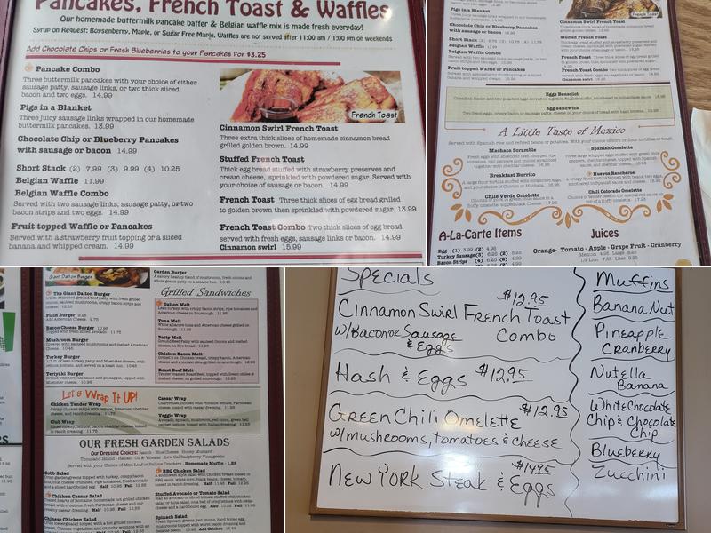 Dalton's Cafe Menu