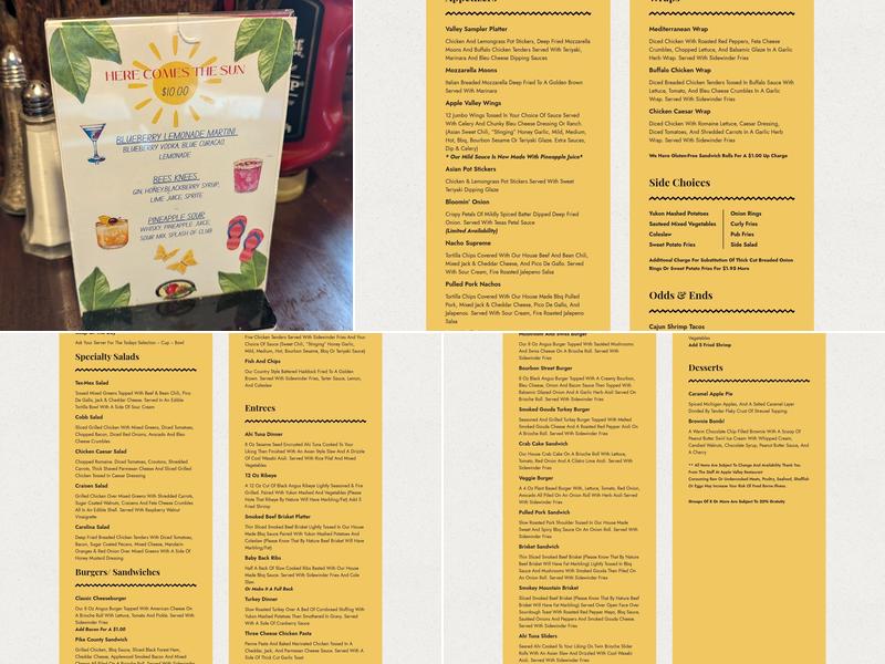 Apple Valley Family Restaurant Menu