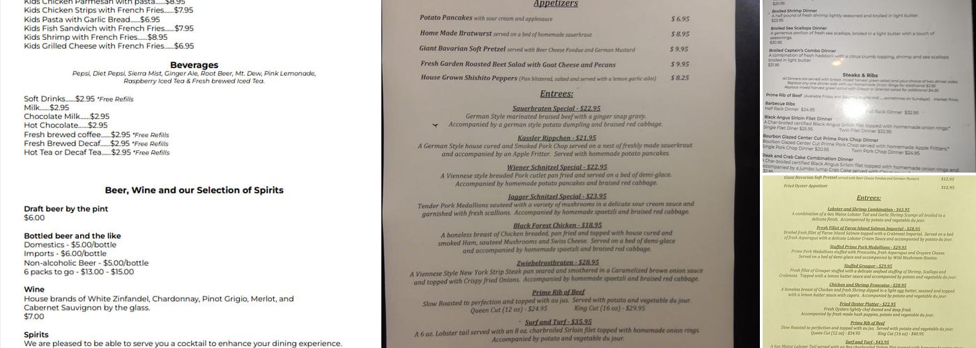 Balch's Fish Fry Menu