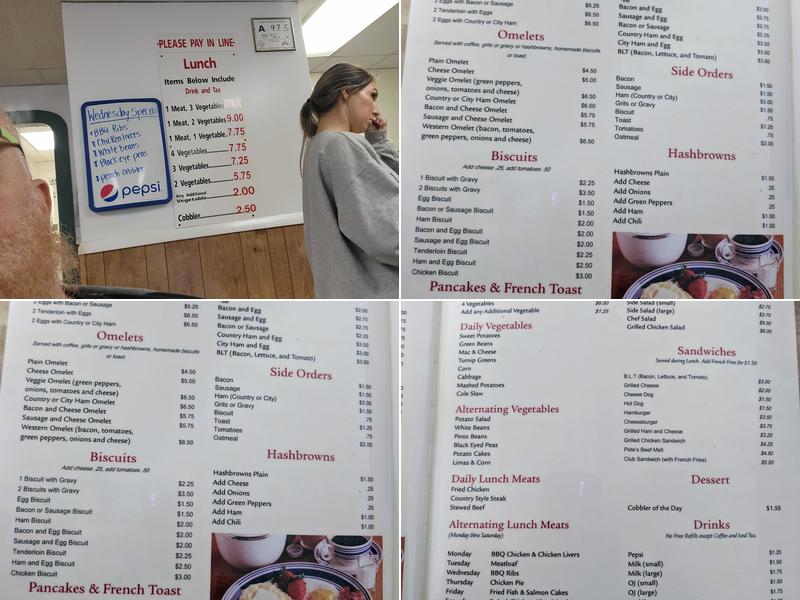 Pete's Grill Menu