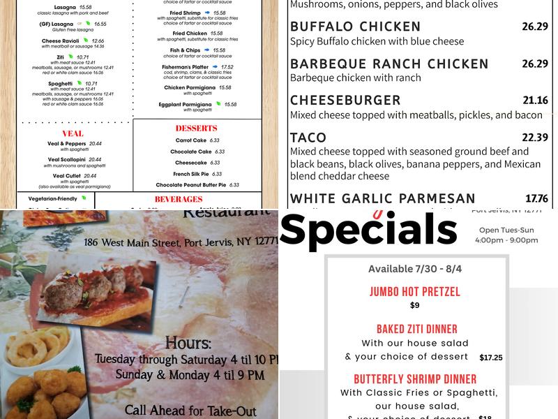 Len & Jo's Bar and Restaurant Menu