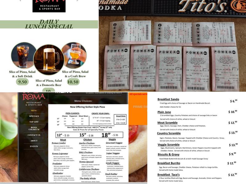 Pizza Roma Menu