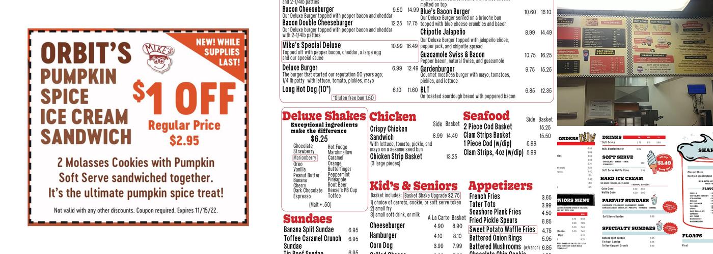 Mike's Drive-In Menu