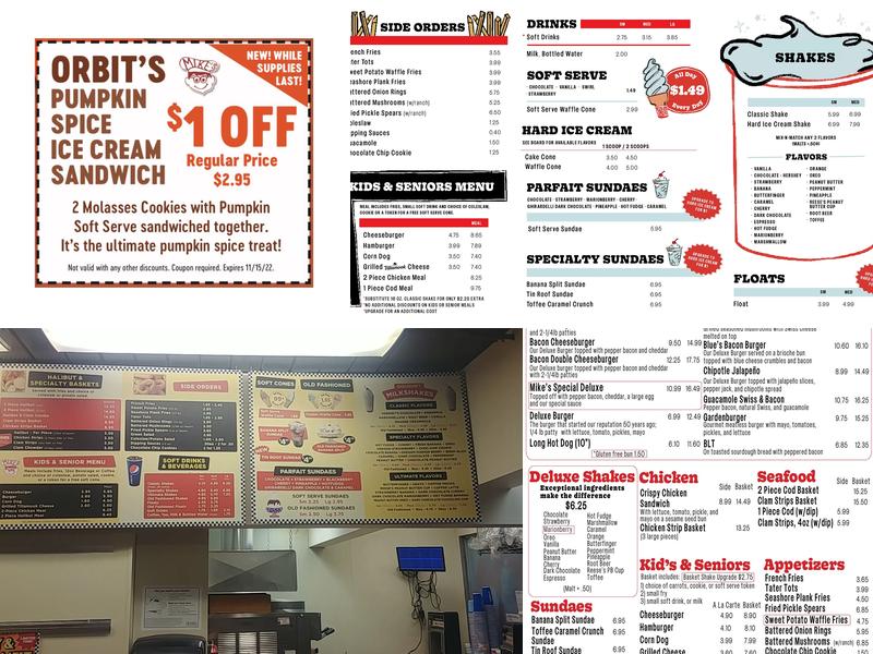 Mike's Drive-In Menu