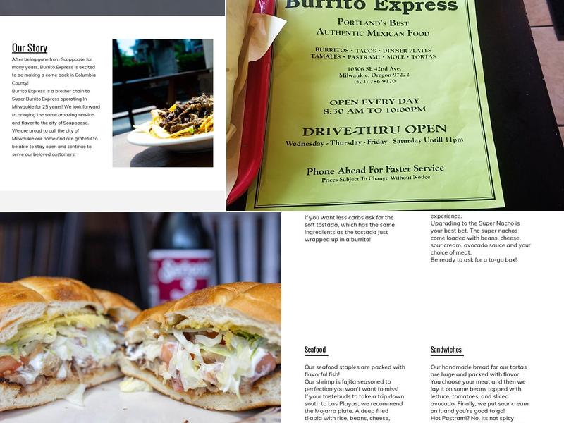 Super Burrito Express Menu