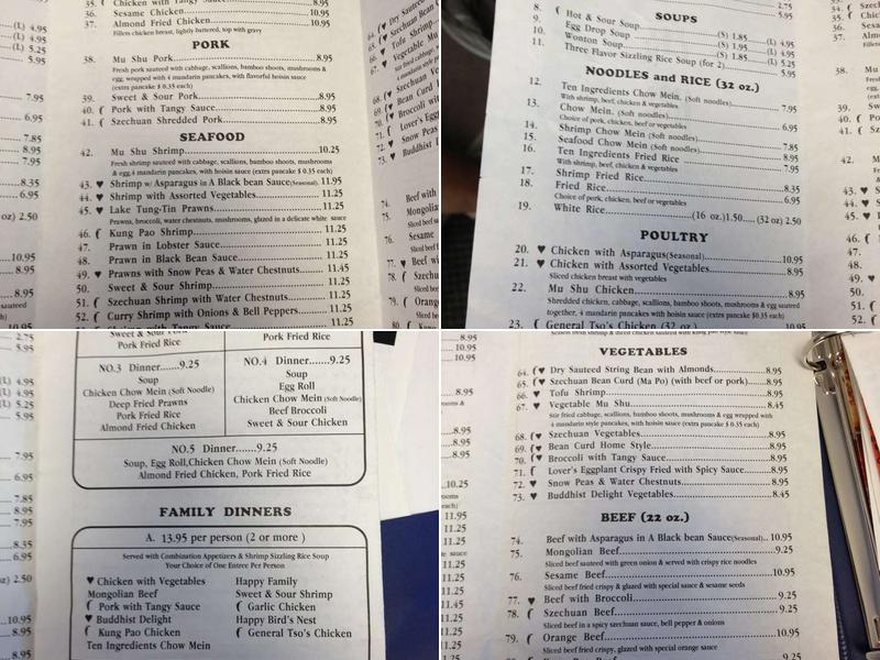 Wan Lung Restaurant Menu