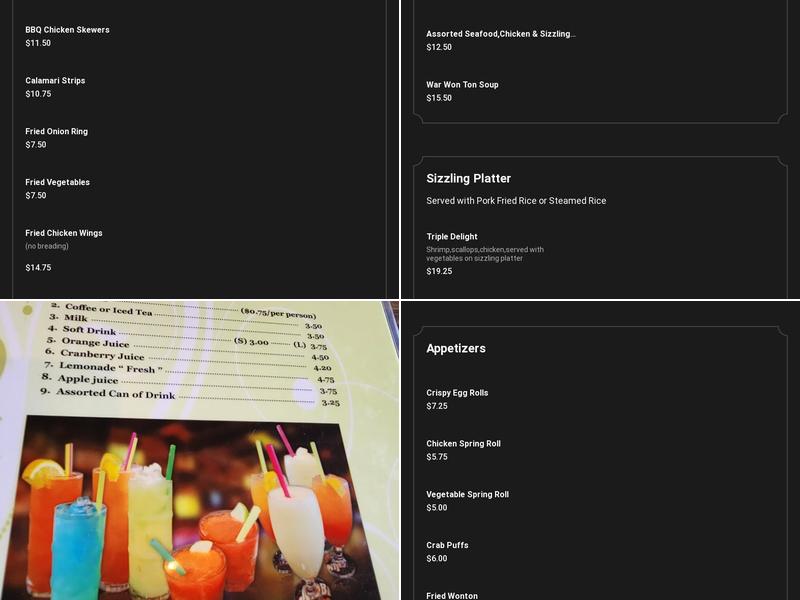 New Hing's Restaurant Menu