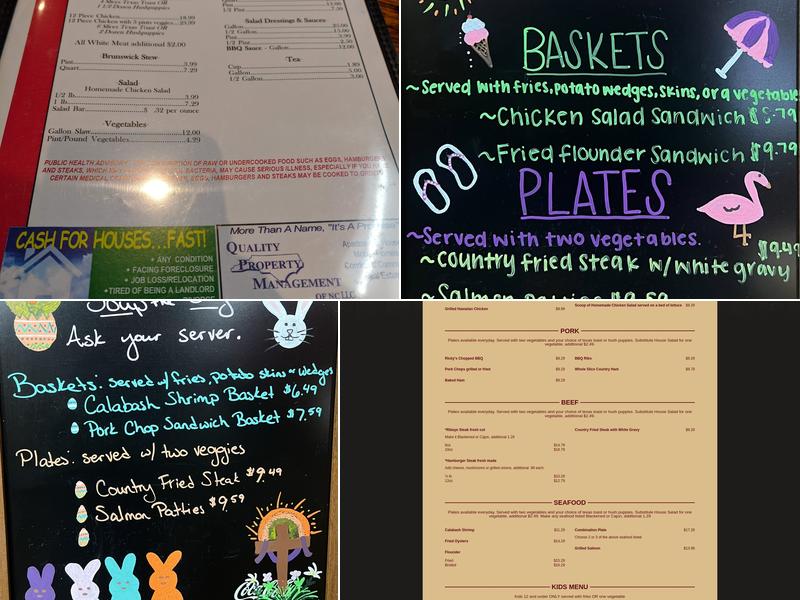 Carver's Restaurant Menu