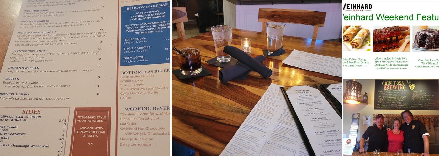 Weinhard Grill Menu