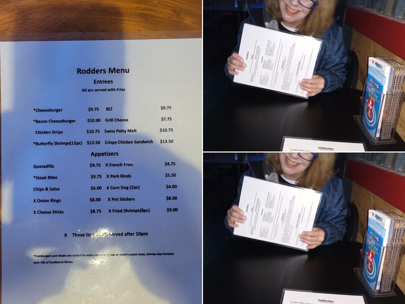 Rodders Grub & Pub Menu
