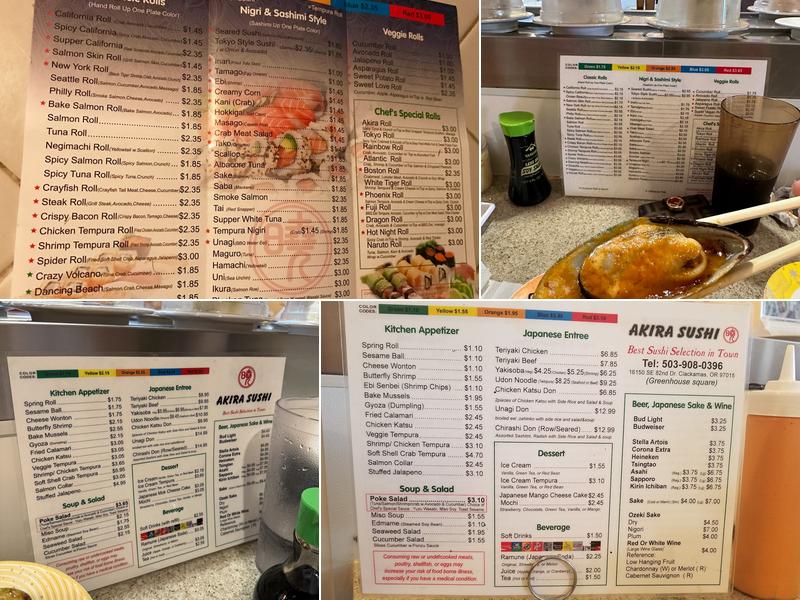 Akira Sushi Menu
