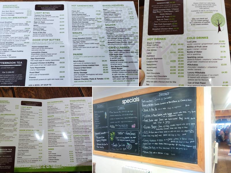 Light Ash Farm Shop and Cafe Menu