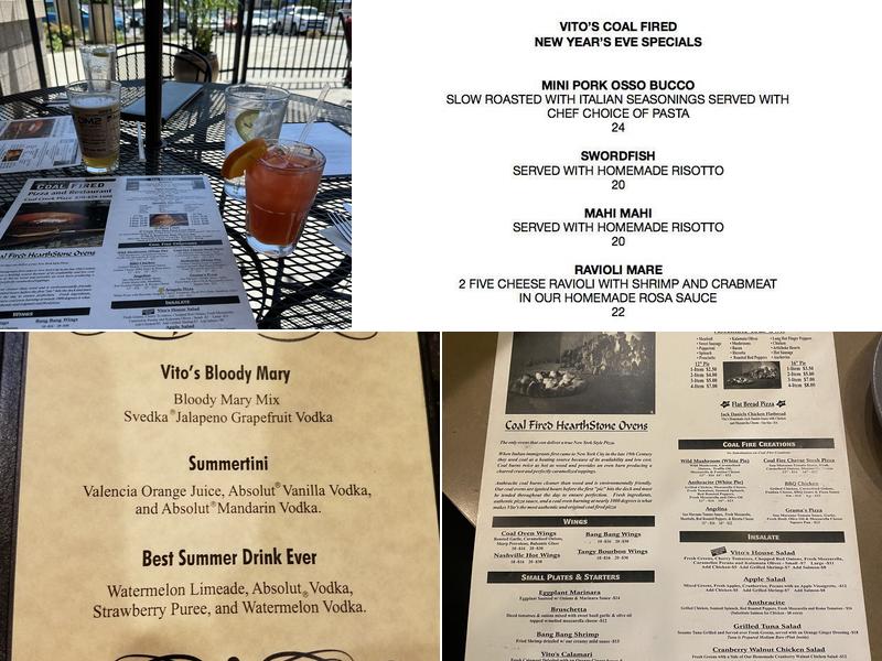 Vito's Coal Fired Pizza & Restaurant Menu