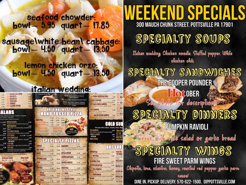 Original Italian Pizza Menu