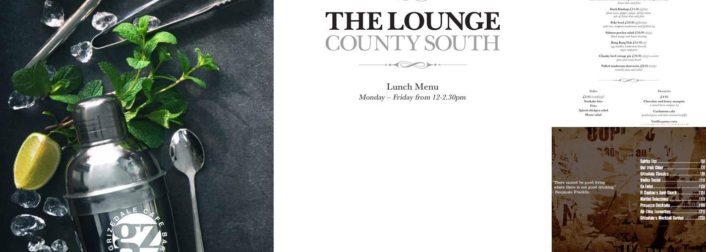 The Lounge Menu