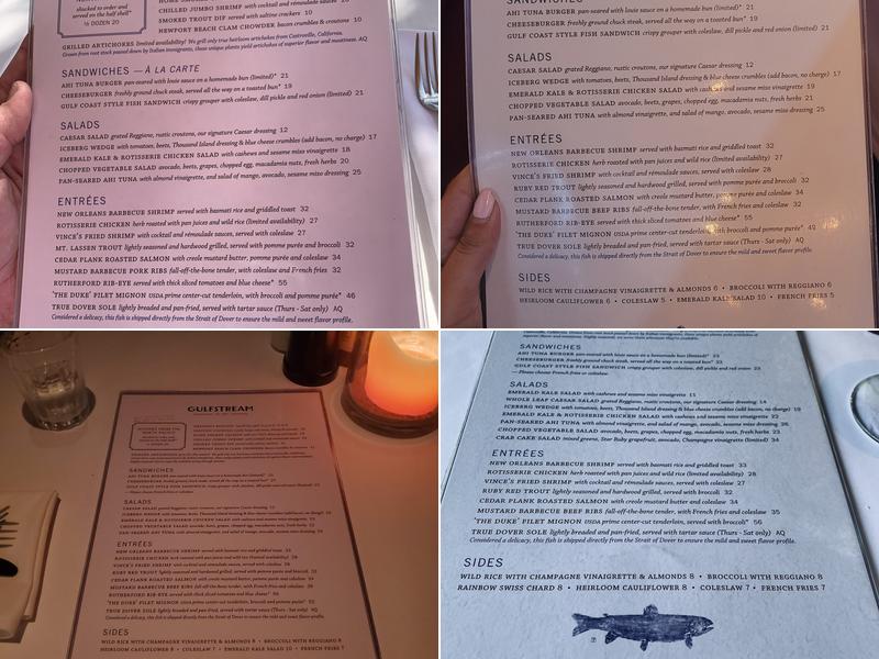 Gulfstream Menu