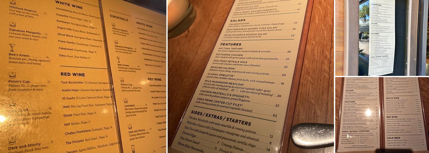 R+D Kitchen Menu