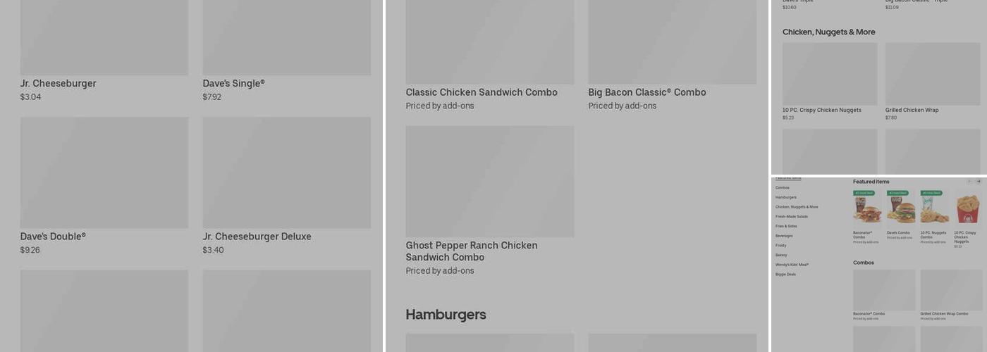 Wendy's Menu
