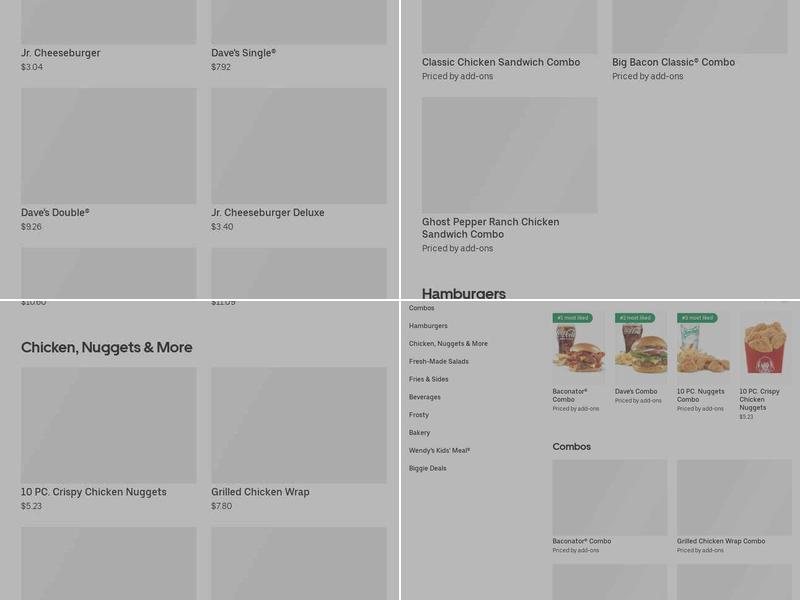 Wendy's Menu