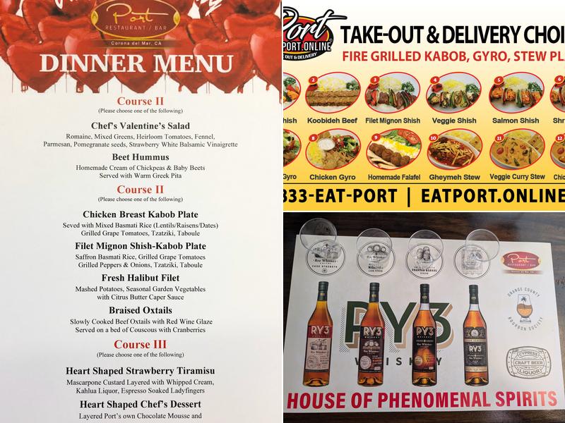 Port Restaurant and Bar Menu