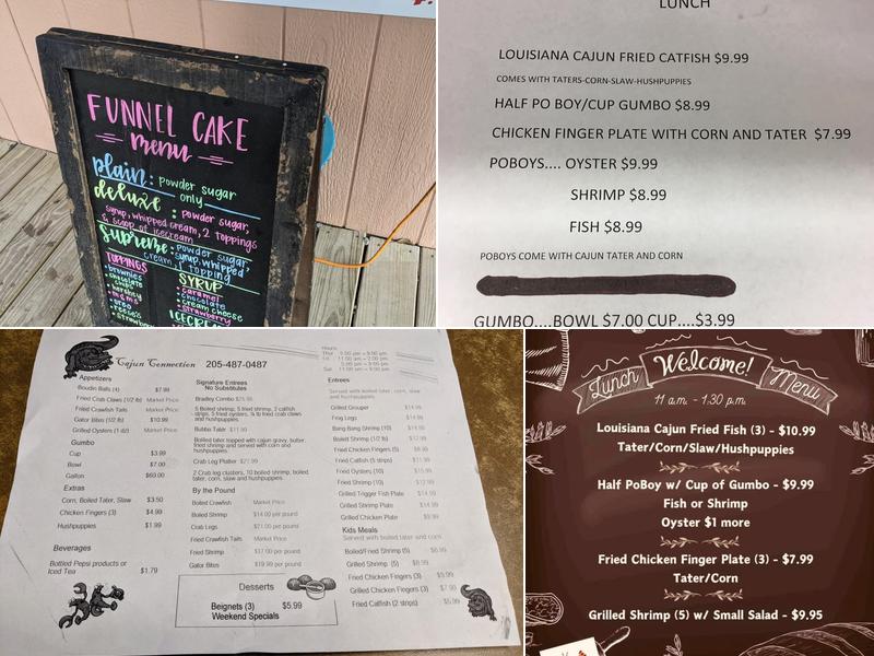 Cajun Connection Menu