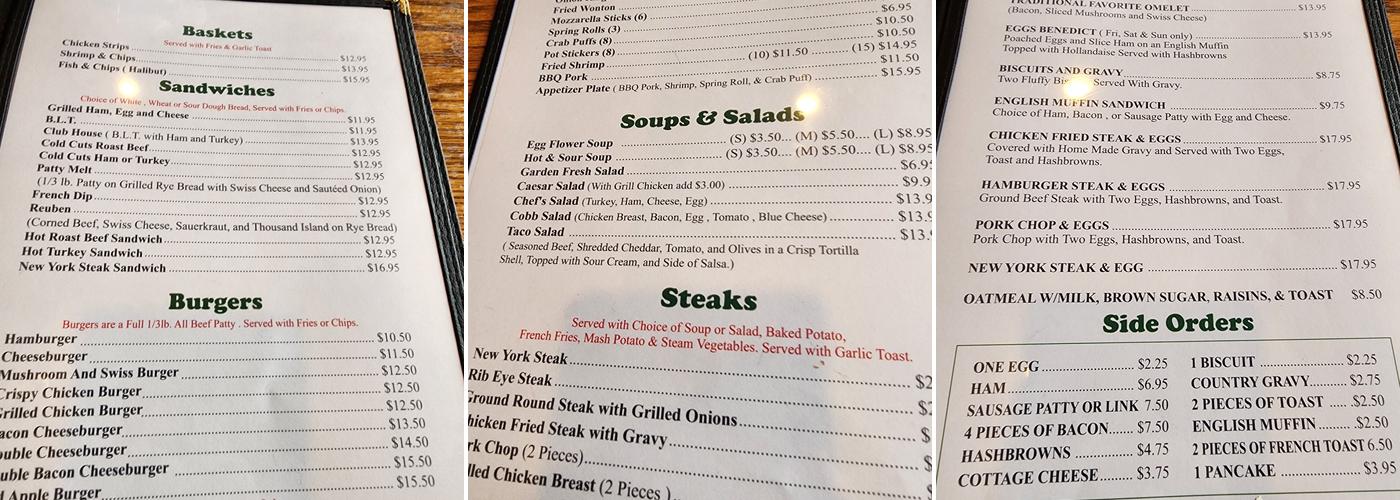 Red Apple Restaurant Menu