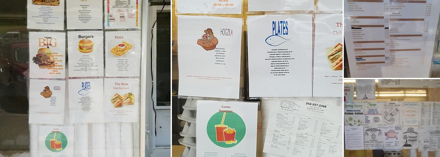 Burger Barn Menu