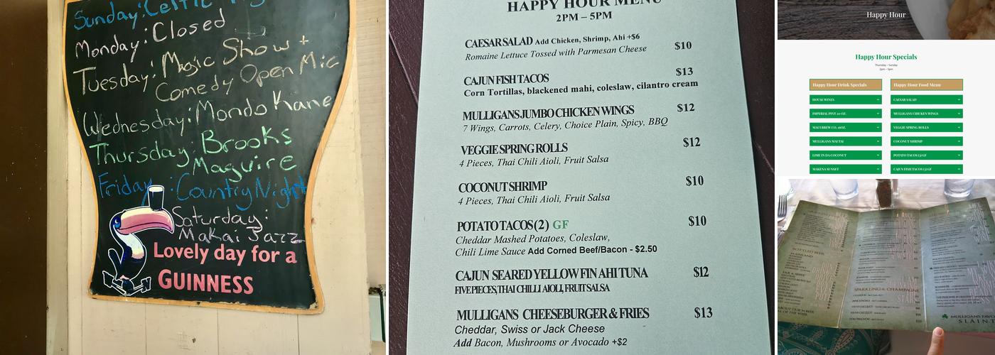 Mulligans on the Blue Menu