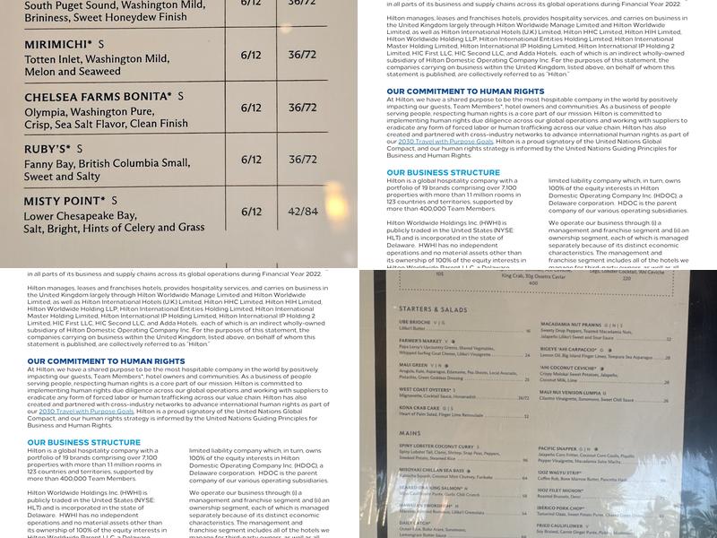 Humuhumunukunukuapua'a Menu