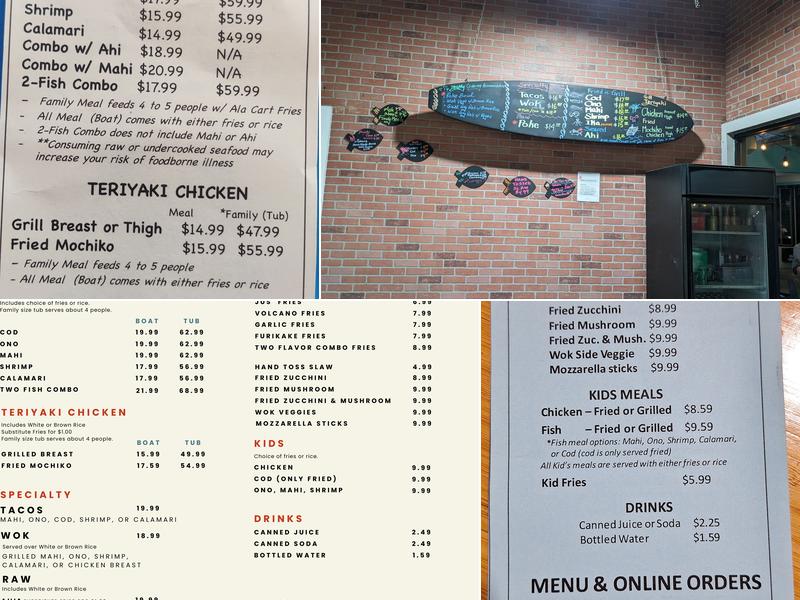 Maui Fish'n Chips Menu