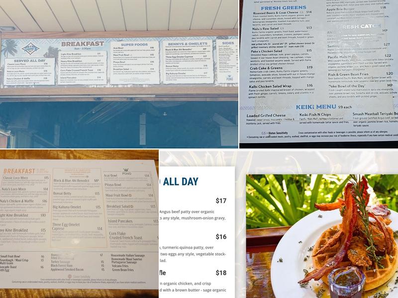 Nalu's South Shore Grill Menu