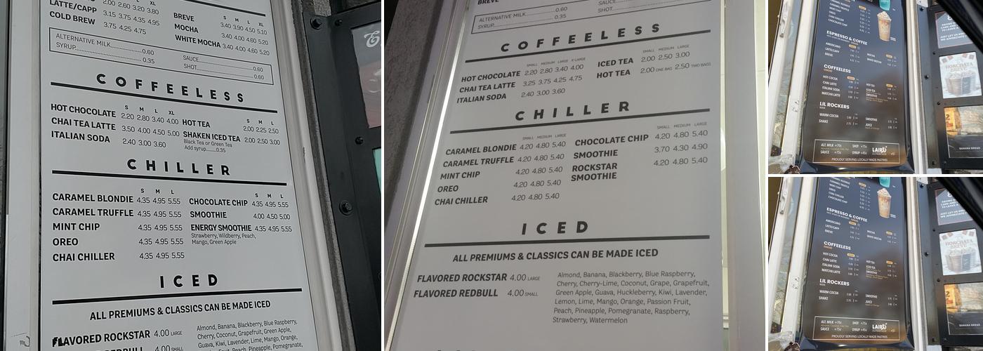 Black Rock Coffee Bar Menu