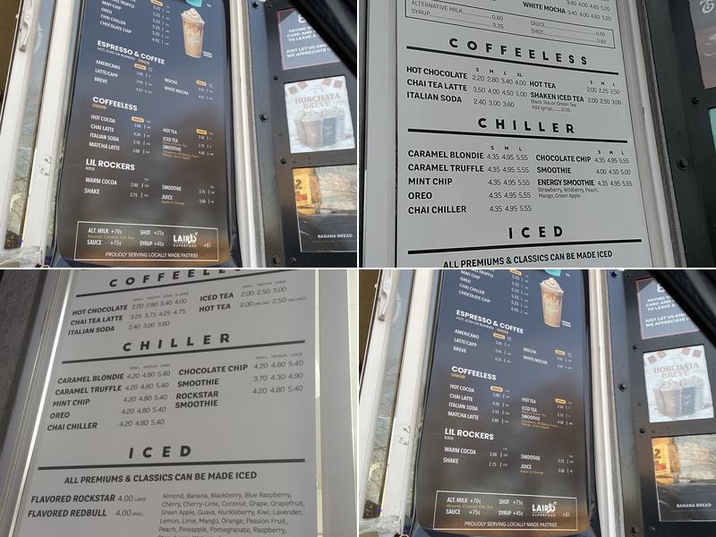 Black Rock Coffee Bar Menu