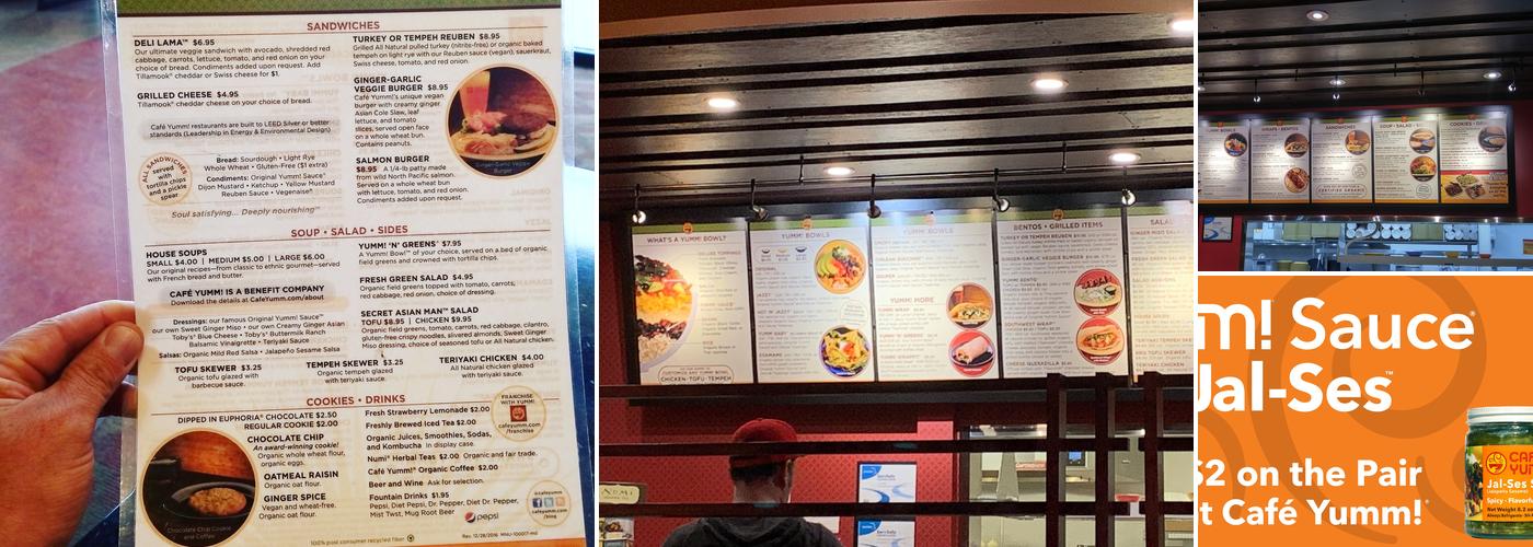 Cafe Yumm! - Cascade Park Plaza Menu