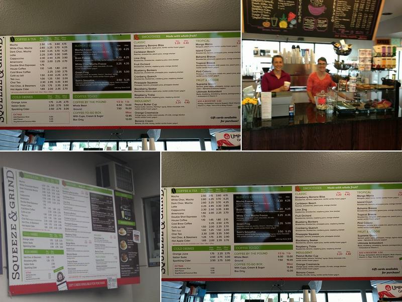 Squeeze & Grind Menu