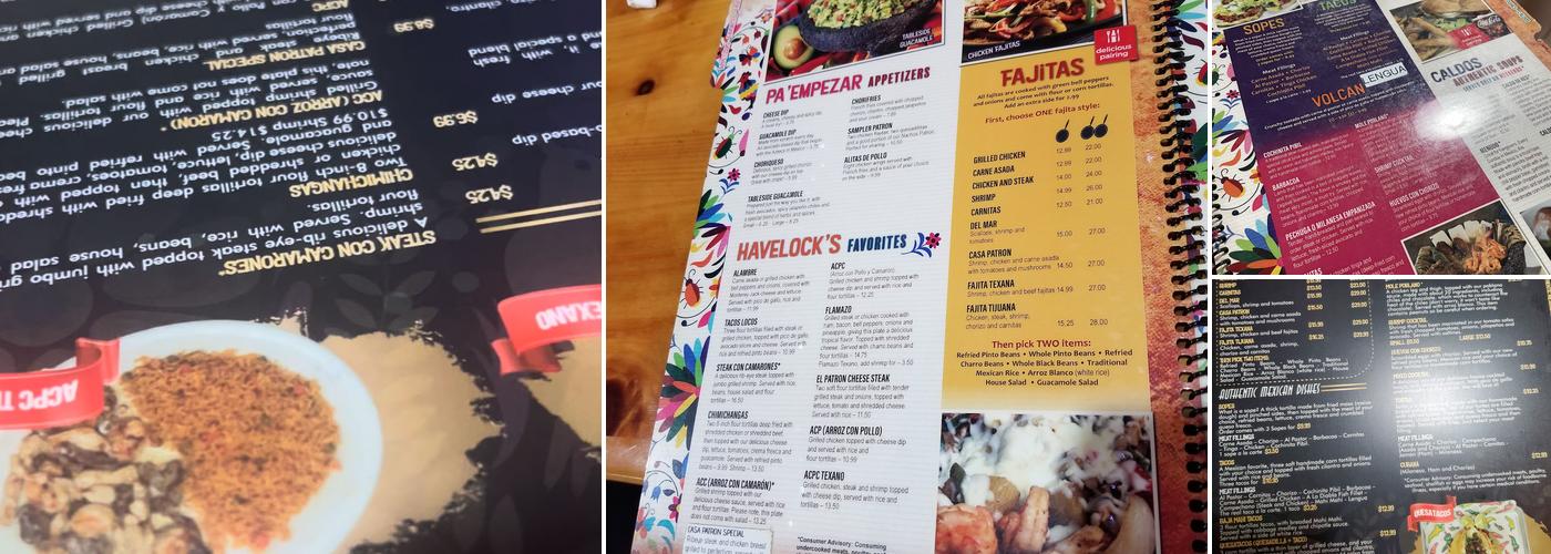 La Casa Del Patron Menu