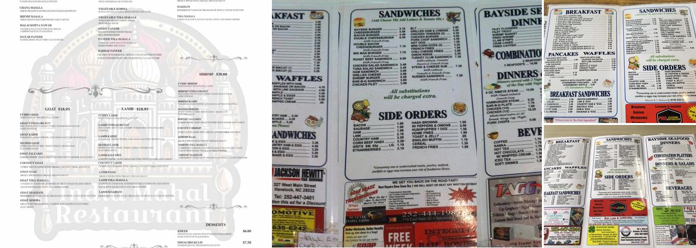 India Mahal Restaurant Menu